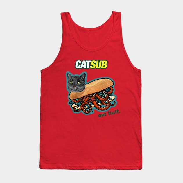 Catsub! Tank Top by SteelWoolBunny